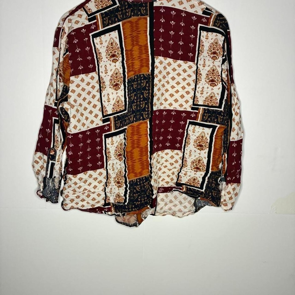 90s patchwork blouse